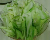A picture of step 2 of Spring Cabbage and Bacon Miso Soup.