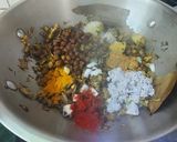 A picture of step 2 of Mochar Ghonto with Black Chana.