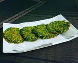 A picture of step 8 of Kaddu Ke Patte Ka Vada Orissa style.