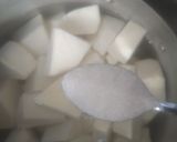 A picture of step 1 of Boil yam and stew😊.