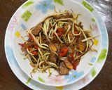 Gambar langkah 5 resipi Tumis Taugeh Tempe.
