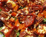 A picture of step 3 of Butternut squash halloumi salad.