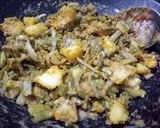 A picture of step 6 of Besan wali guar phali (cluster bean).