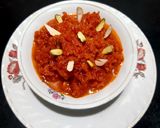 A picture of step 3 of Gajar Halwa.