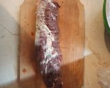 Gombás cukkinis szűzpecsenye tepsiben sült krumplival recept fázis 3 fotója