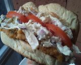 Foto del paso 11 de la receta: Sándwich🍞🍅🍗 de pollo🤔🥪😋