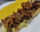 Foto del paso 4 de la receta: Sánduche🥯de pollo🍗y jamón🥓hawaiano🍍con queso🧀🥯🥪..