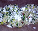 A picture of step 3 of sig 's farmhouse spinach plait.