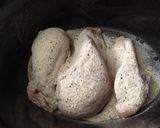 A picture of step 2 of Crockpot Chicken Bacon Ranch sliders.