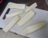 Foto del paso 1 de la receta: Pencas rellenas de chorizo y queso curado