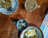 Gambar langkah 5 resipi Nasi Goreng Ikan.
