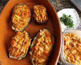 Foto del paso 3 de la receta: Berenjenas al horno con pollo y salchichón ibérico