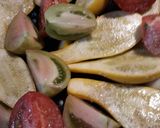 A picture of step 2 of Grilled Tomatoes and Yellow Crook-necked Squash.