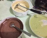 Foto langkah ke 5 dari resep Bolu Lapis Greentea Coklat Kukus.