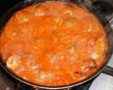 A picture of step 3 of Vegetable Fettuccine with Meatballs and Homemade Chorizo, Jon Style.