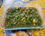A picture of step 25 of Chicken Curry with Chickpeas, Eggplant, and Spinach.