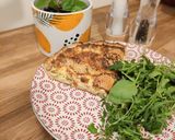 Une image de l'étape 6 de Quiche lardons, poireau champignons chèvre.