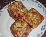 A picture of step 3 of Potato Bread Veggie Topping TOAST.