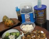 Foto langkah ke 1 dari resep Bening Daun Ubi Mix Timun.