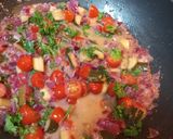 A picture of step 6 of Mediterranean Style Seafood Pasta.