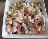 A picture of step 4 of Ambrosia Salad.