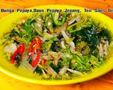 Foto langkah ke 7 dari resep Tumis Bunga Pepaya, Daun Pepaya Jepang, Teri Saos Tiram.