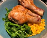 Hình bước làm 4 của món Đùi gà nướng bột tỏi, tiêu và syrup-eatclean-Airfryer