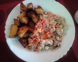 A picture of step 6 of #my kidsfavourite breakfast.
