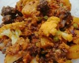 A picture of step 7 of Dry purple Cauliflower bhaji.