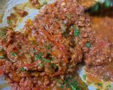 A picture of step 6 of Spaghetti Bolognese (Italian Red Sauce spaghetti).