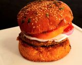 A picture of step 8 of Tawa Veg Tikki Burger.