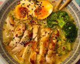 A picture of step 7 of Miso Ramen with Crispy Chicken.