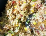 A picture of step 3 of Egg wrapped fried rice | omurice rice/Omelette rice.