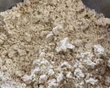 A picture of step 3 of Janmasthami special Panjari cookies.