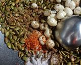 A picture of step 3 of Masala Roasted Pumpkin Seeds.