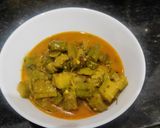 A picture of step 5 of Ridge gourd (turai) bhaji.