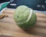 A picture of step 1 of Patta Gobi/ Cabbage Matar.