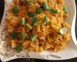 A picture of step 2 of Scezwan fried rice.