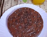 A picture of step 7 of Choco fudge cheez cake.