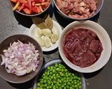 A picture of step 1 of Egado with Peas.