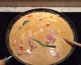 A picture of step 2 of Ken Hom’s take on Thai red curry.