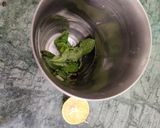 A picture of step 1 of Minty Lemony Rose Mojito.