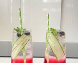 A picture of step 1 of Cranberry Lime Sparkling.