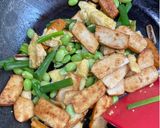 蔥爆豆乾炒毛豆蛋的食譜步驟6照片