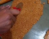 A picture of step 4 of Til - jaggery chikki.