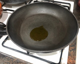 Foto del paso 3 de la receta: Judía verde salteada con ajo y taquitos de jamón