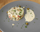 Foto del paso 10 de la receta: Ensalada de judías verdes y berenjena con mahonesa de sriracha
