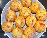 Foto del paso 5 de la receta: Muffins de jamón, verduras y queso