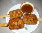 A picture of step 5 of Patato chicken sticks.