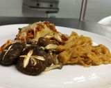 รูปขั้นตอนการทำที่ 9 ของ Gratinated Milky Mushroom with Bolognese sauce and Assorted Mushroom